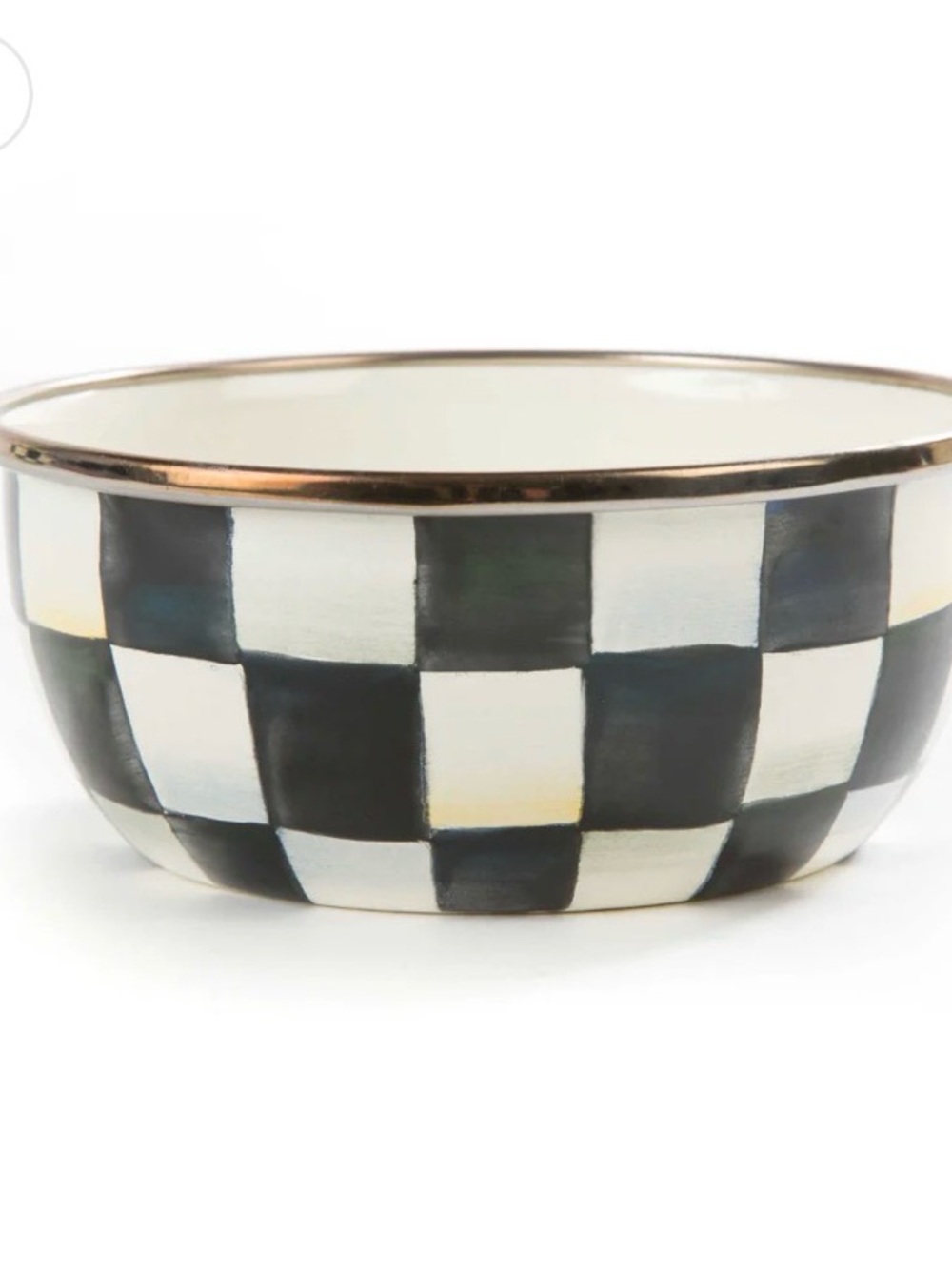 Mackenzie-Childs Courtly Check Enamel Pinch Bowl
